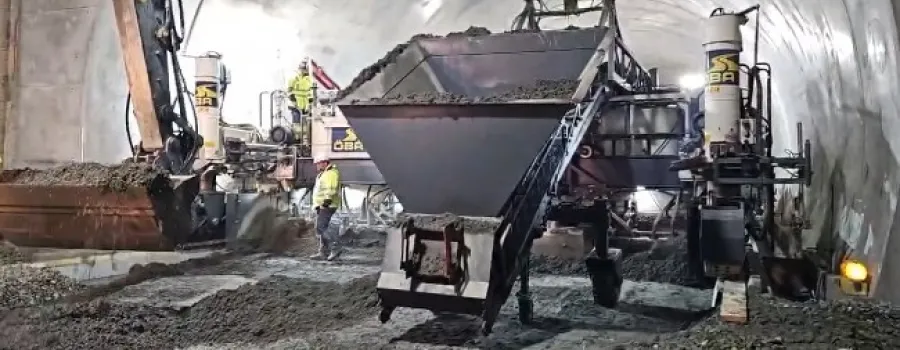 Tunel Momaia: A început turnarea betonului rutier pe A1 Sibiu-Pitești