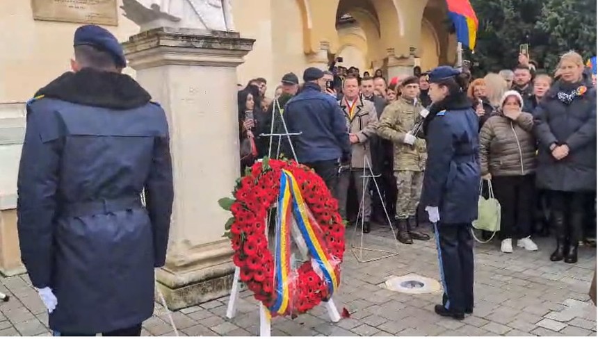 Nicușor Dan la ceremonia de la Alba Iulia