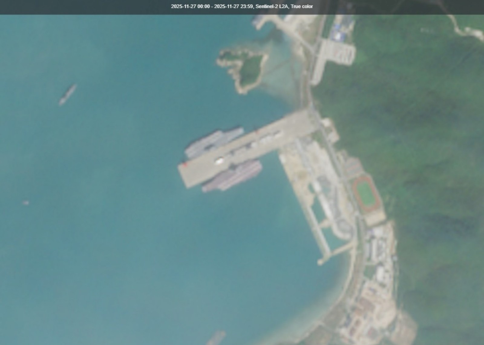 Imagini prin satelit ale portavioanelor