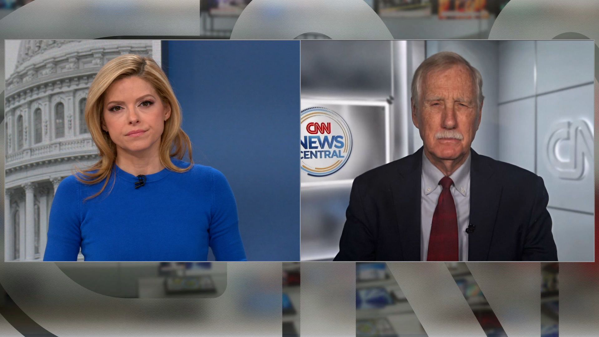 Senator Angus King discutând despre subvențiile Obamacare