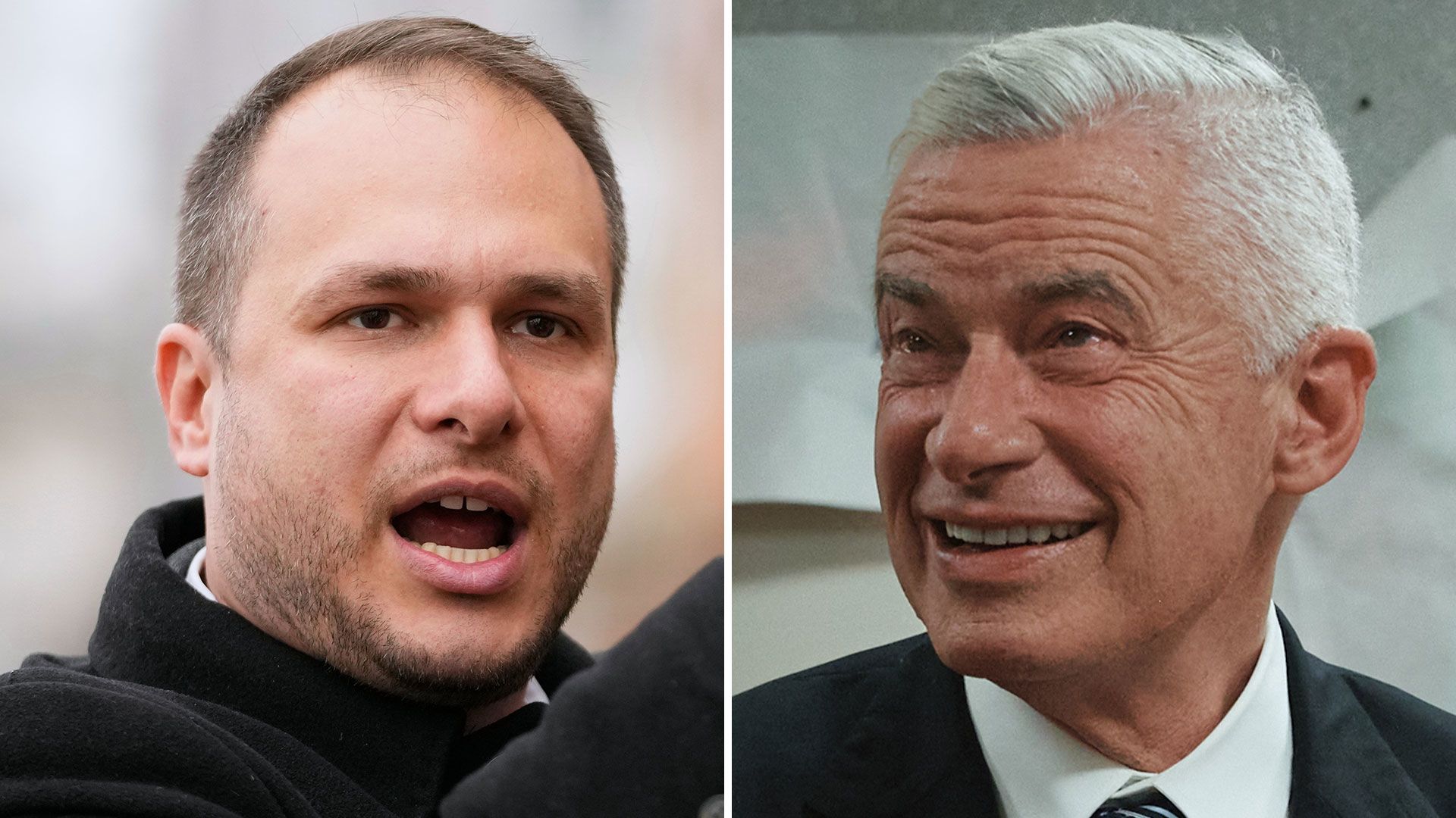 Jim McGreevey (stânga) și James Solomon (dreapta) se confruntă în cursa pentru primăria Jersey City