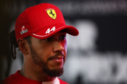 Lewis Hamilton în culorile Ferrari
