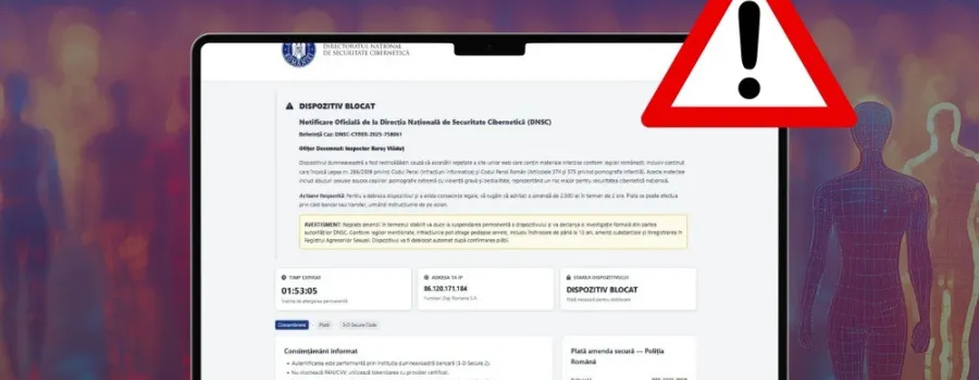 DNSC avertizează: fraudă prin amenzi false pe site-uri pentru adulți