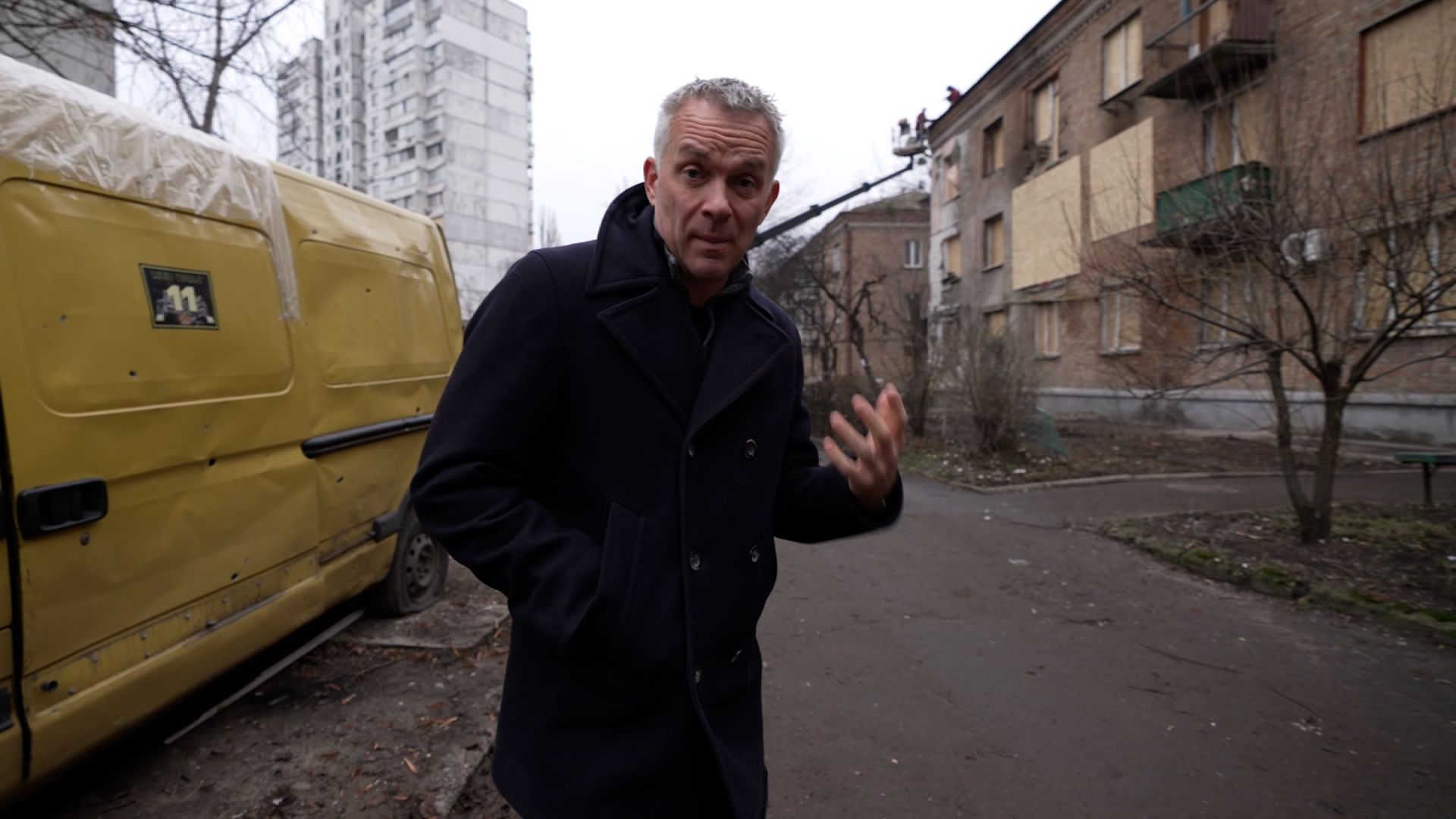 Ucraineni în timpul unei pene de curent