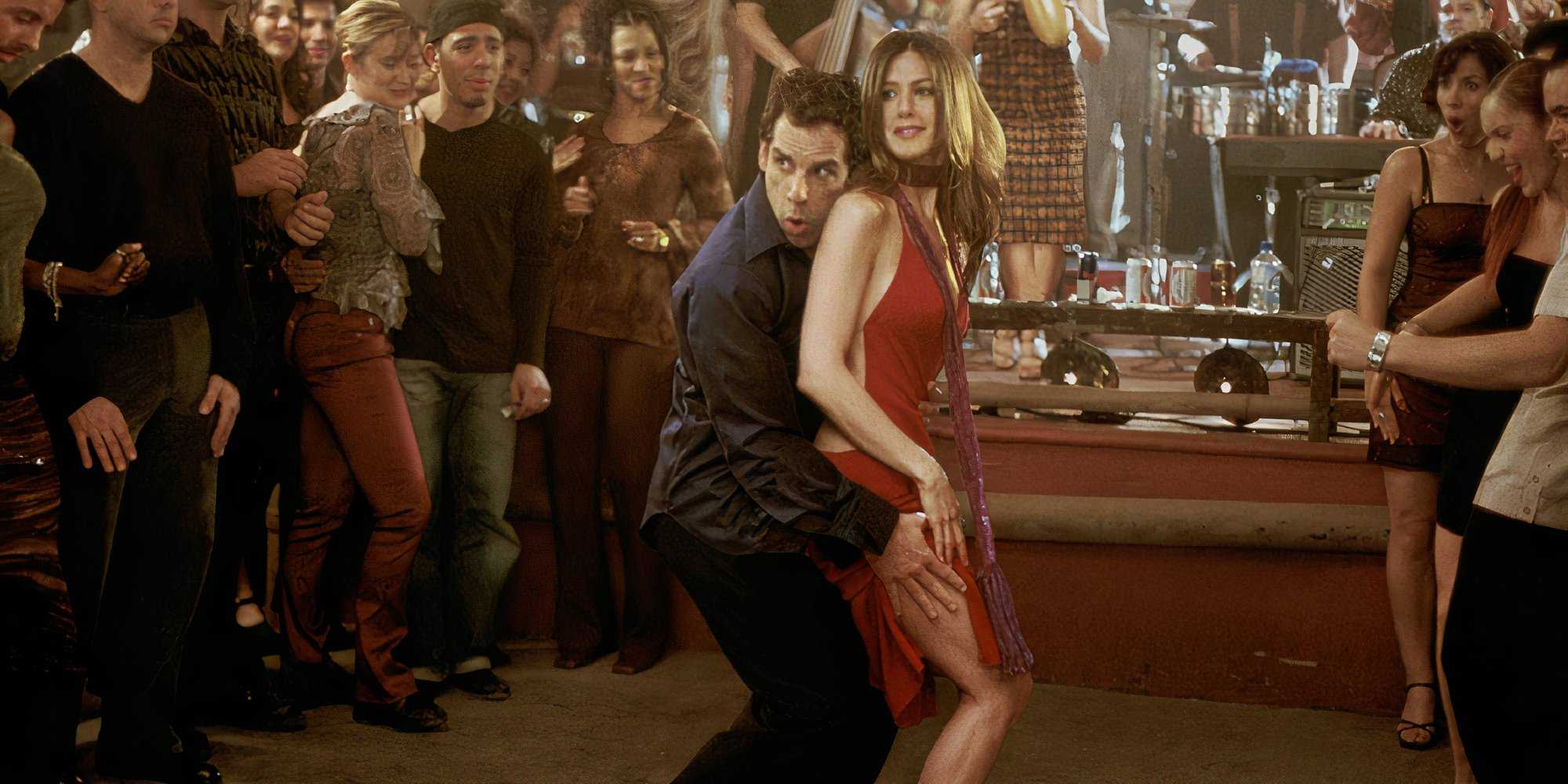 Scene din Along Came Polly cu Jennifer Aniston și Ben Stiller