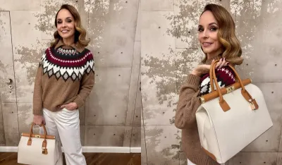 Andreea Marin poartă o geantă românească de 500 de lei