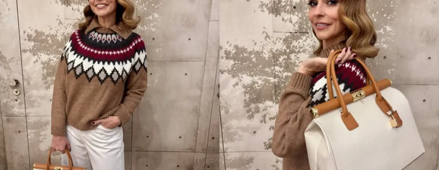 Andreea Marin poartă o geantă românească de 500 de lei