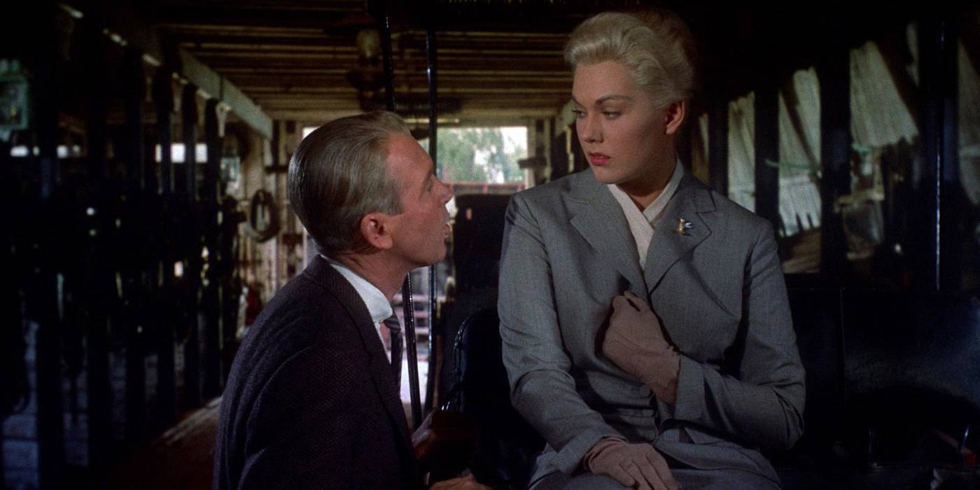 James Stewart și Kim Novak în ‘Vertigo’